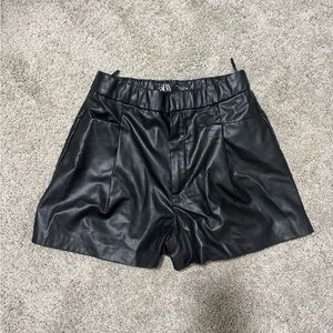 Zara Leather Shorts